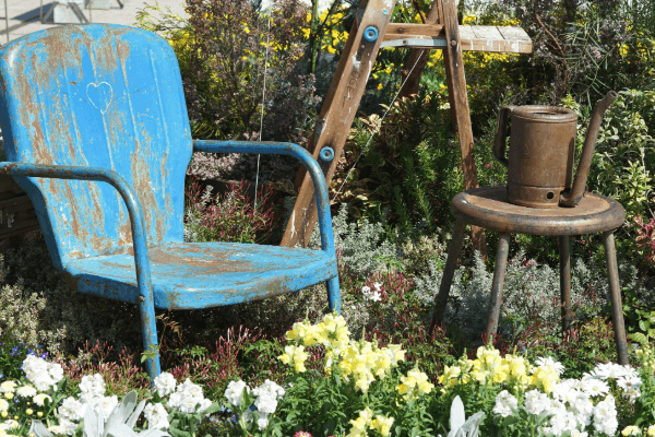 Rusty Blue Patio Chair